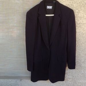 Donna Karan medium DKNY dress pants jacket dark blue wool
